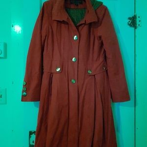 Women's Fleet Street LTD Long Trench Style Coat,Size 8